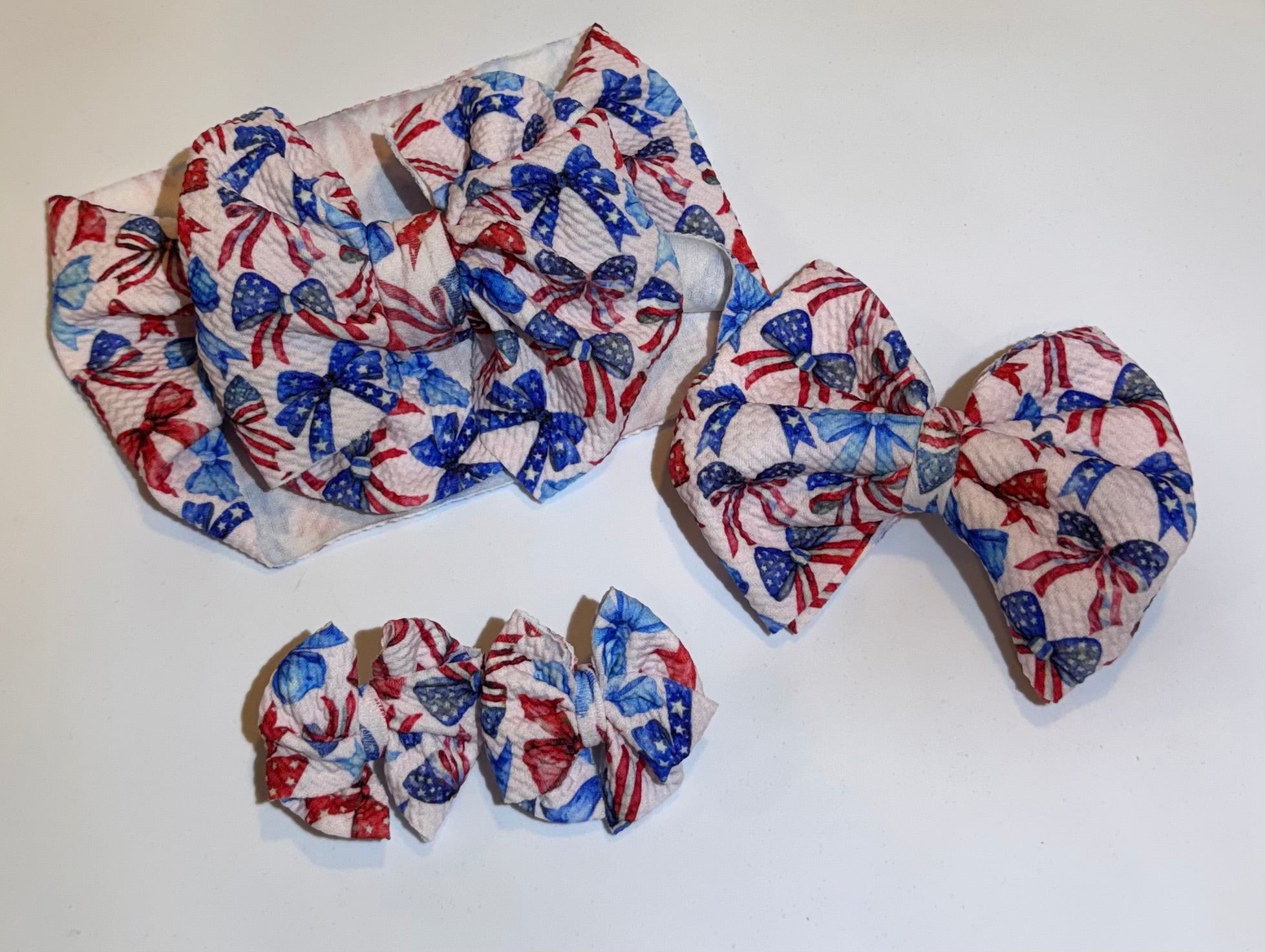 Fourth of July bow pattern